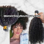 Mongolian I Tip Microlinks Burmese Curly Human Hair