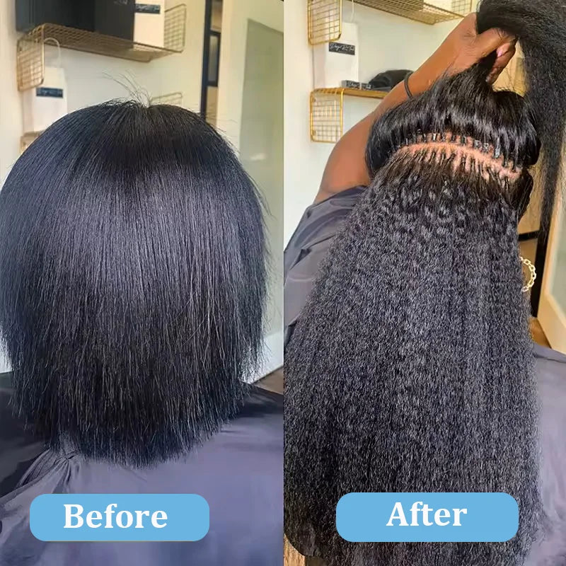 Kinky Straight Microlinks Virgin Human Hair I Tip Hair Extension (50g)