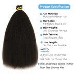 Kinky Straight Microlinks Virgin Human Hair I Tip Hair Extension (50g)